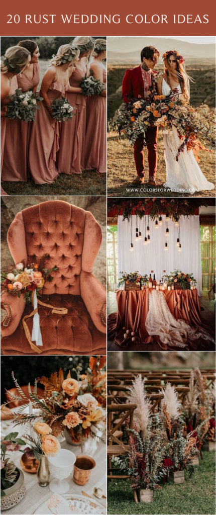 Hot Rust Wedding Colors For Fall