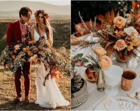 Dark Teal And Rust Orange Wedding Color Ideas For Fall