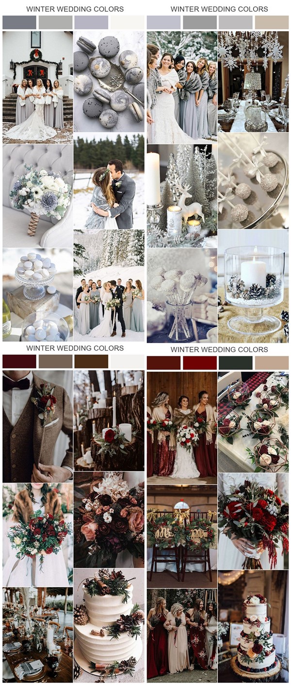 winter wedding color combos and ideas2