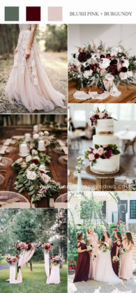 20 Blush And Burgundy Wedding Colors & Ideas 2024