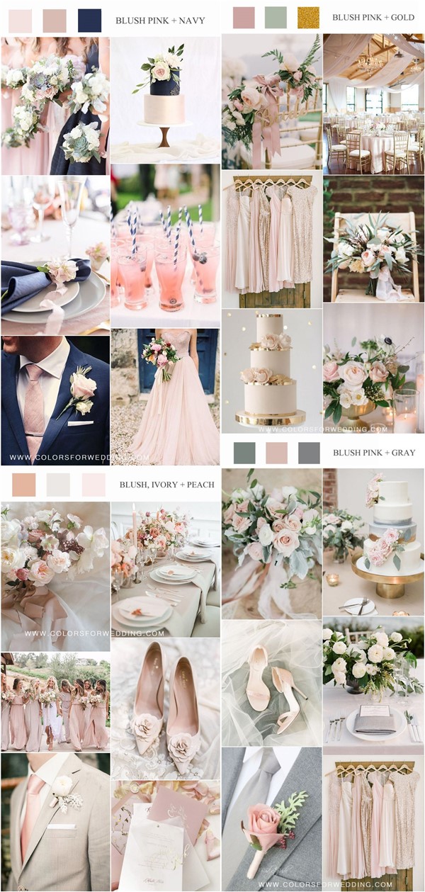 Blush Pink Wedding Color Ideas3 Colors For Wedding
