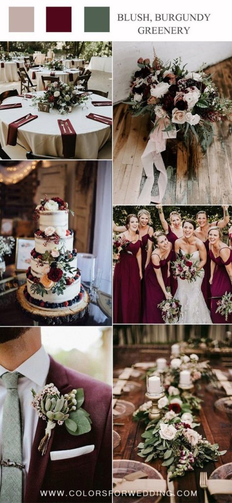 20 Blush And Burgundy Wedding Colors & Ideas 2024