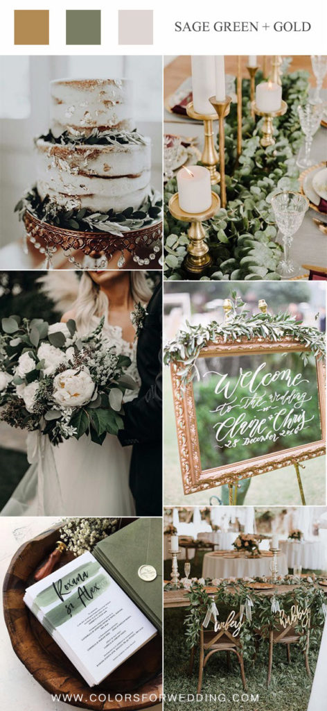 💚 ⭐Top 30 Sage Green and Gold Wedding Color Ideas 2023