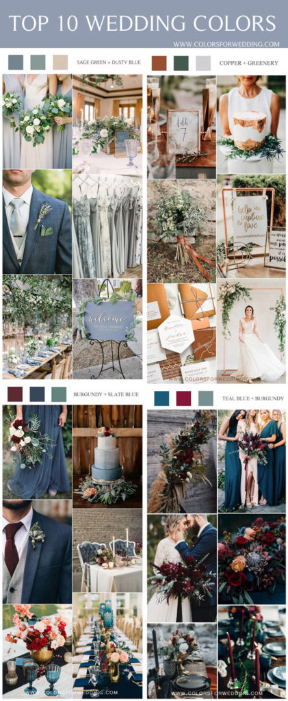 TOP 10 Wedding Color Ideas & Trends For 2025