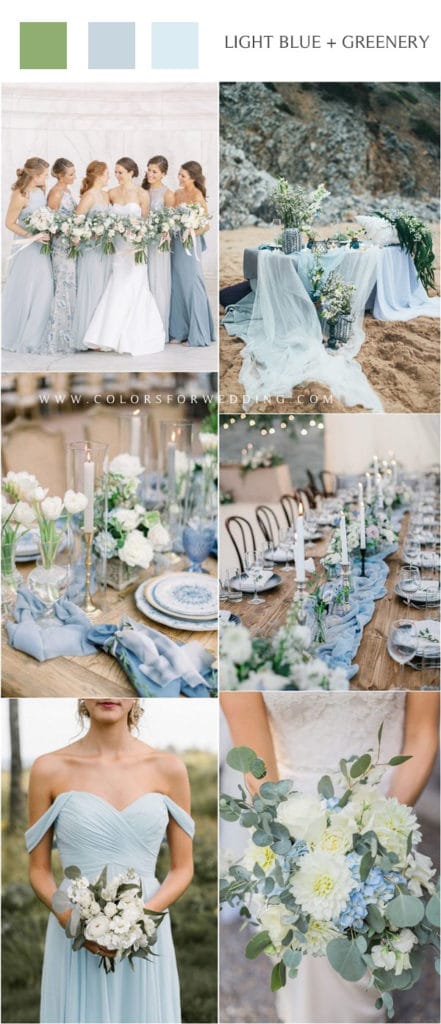 light blue and tan wedding colors