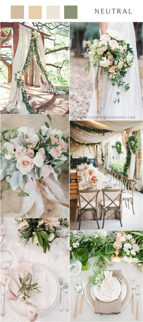 40+ Ideas for a Neutral Wedding Color Palette 2024 | CFC