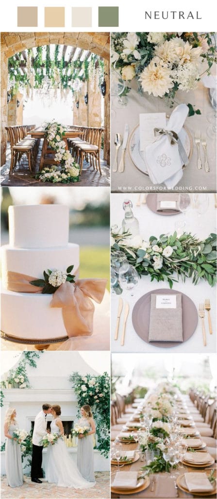 40+ Ideas for a Neutral Wedding Color Palette 2024 | CFC