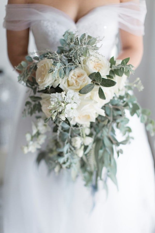 Silver Sage Green And Blush White Bridal Bouquets ?is Pending Load=1