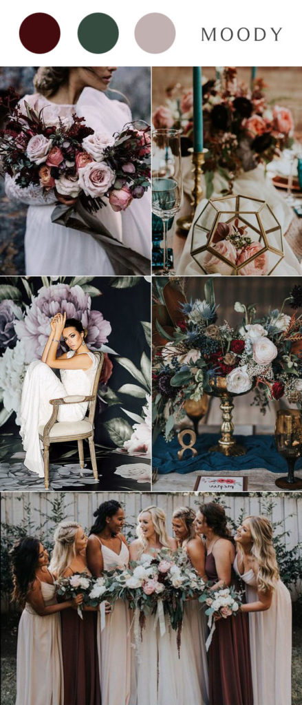 8 Chic Moody Fall Wedding Color Palettes 2024