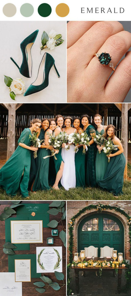 ️ 16 Dark Green And Emerald Wedding Color Palette Ideas 2024 Colors For Wedding 8482