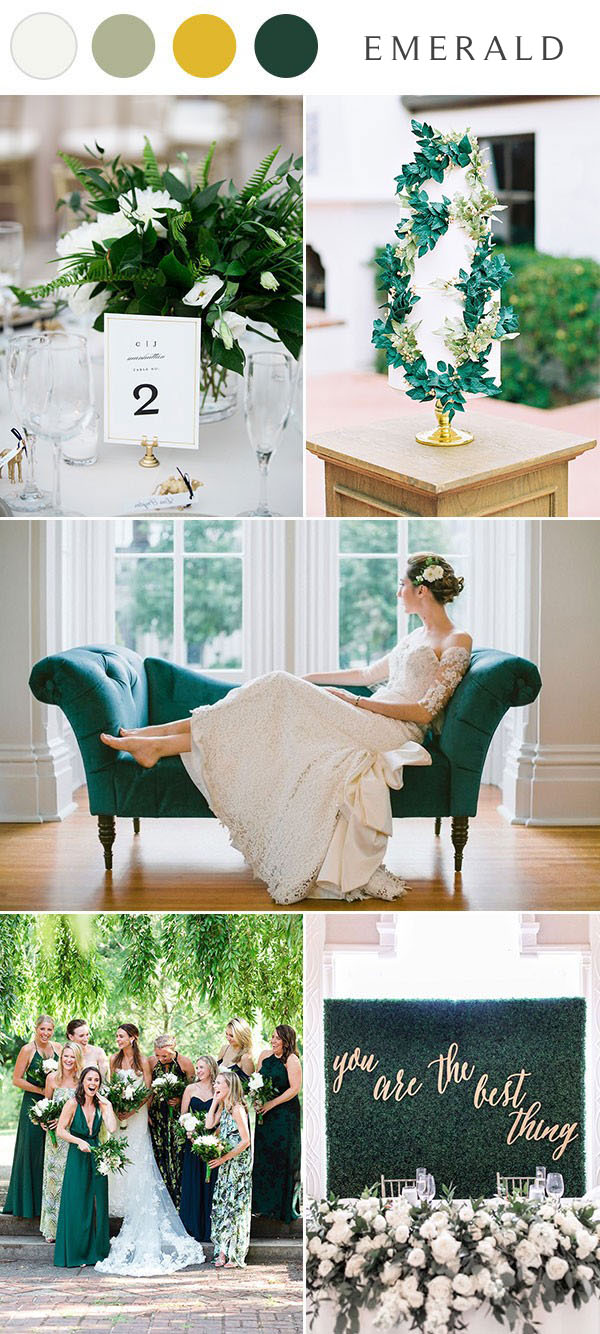 ️ 16 Dark Green & Emerald Wedding Color Palette Ideas 2024 | Colors For