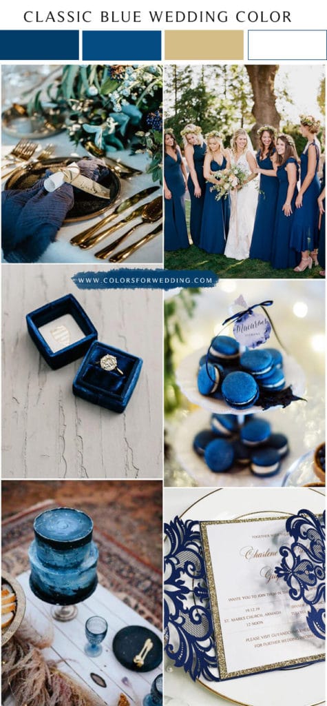 15 Pantone Classic Blue Wedding Color Palettes 2024 💙