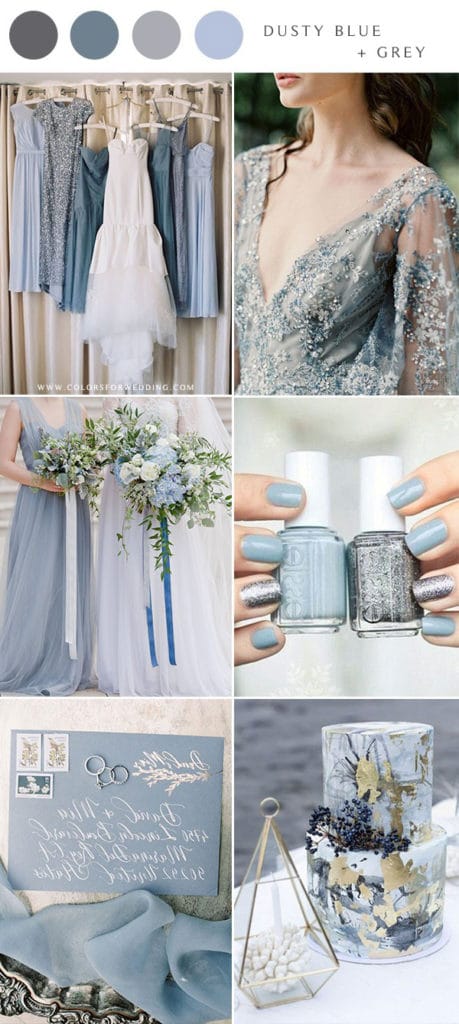 Dusty Blue Wedding Color Ideas For