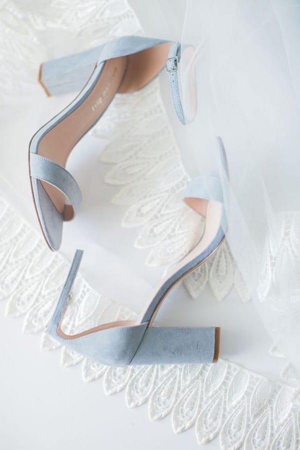 Dusty Blue Suede Bridal Shoes ?is Pending Load=1