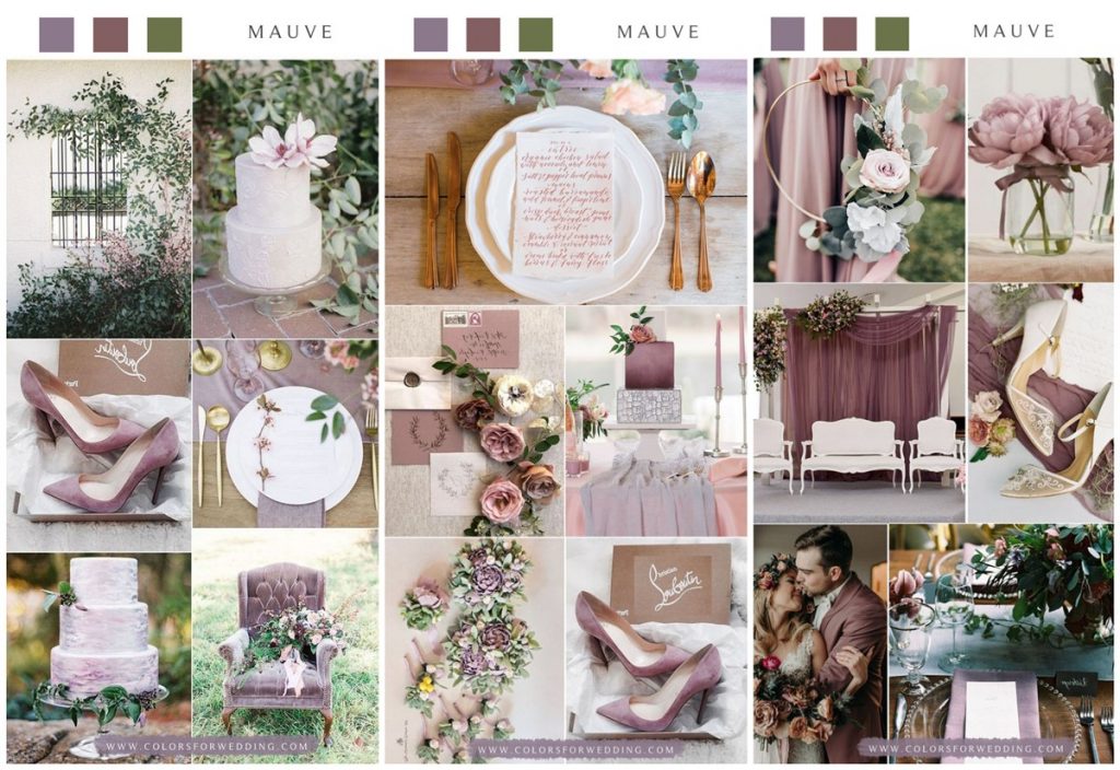 10 Mauve Wedding Color Palettes for Fall & Winter Weddings