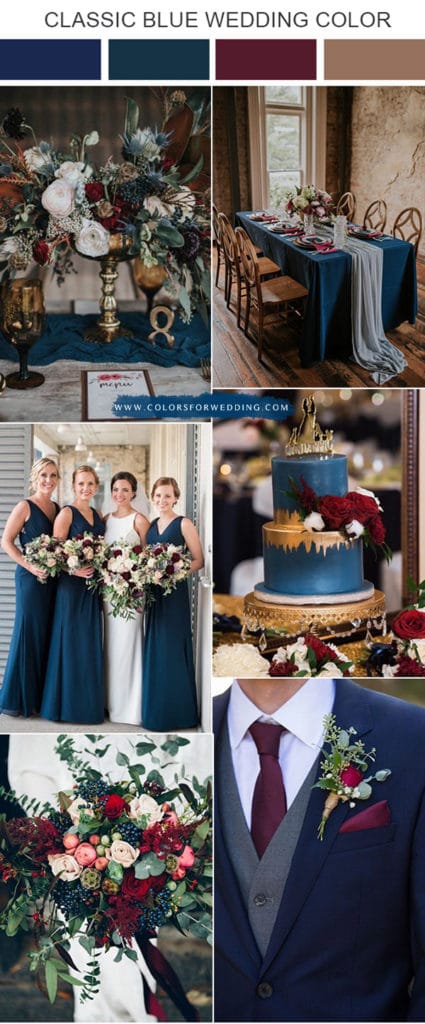 15 Pantone Classic Blue Wedding Color Palettes 2024 💙