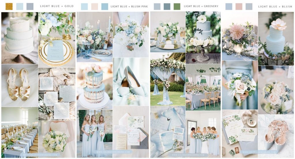 Top 6 Light Blue Wedding Color Palette Ideas For Spring Summer Wedding Colors For Wedding