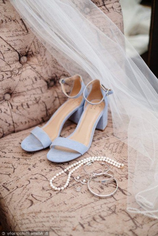 light blue bridal shoes