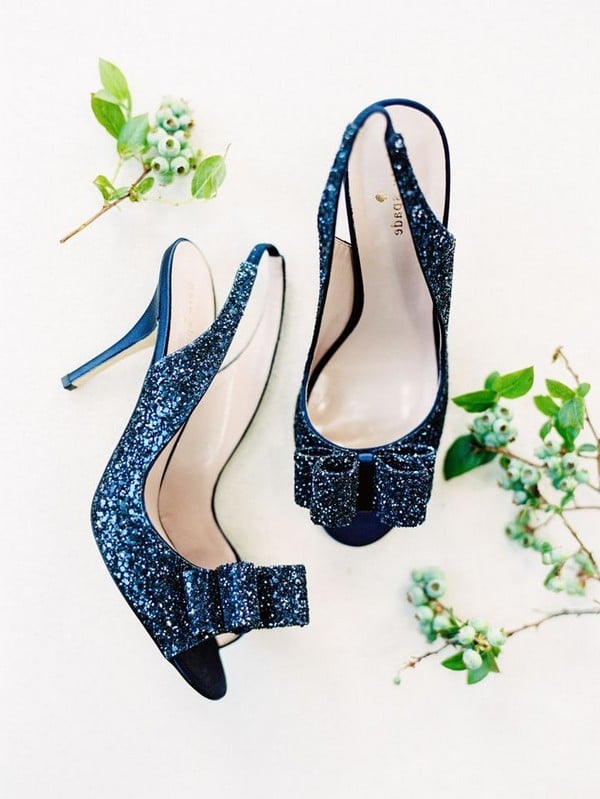Navy Sequined Weding Shoes ?is Pending Load=1