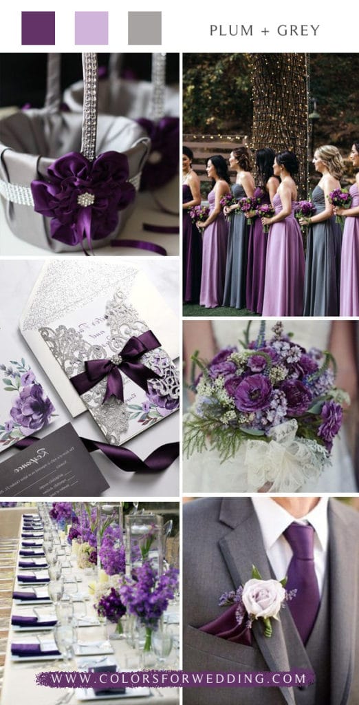 ️ 22 Purple and Silver Wedding Color Ideas 2024