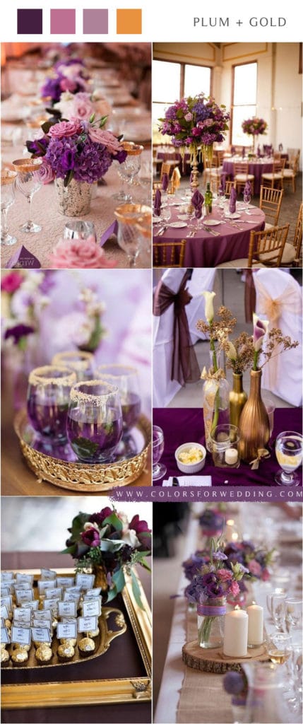 22 Plum Purple and Gold Wedding Color Ideas | 💜💛