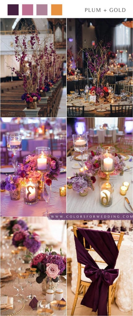 22 Plum Purple and Gold Wedding Color Ideas | 💜💛