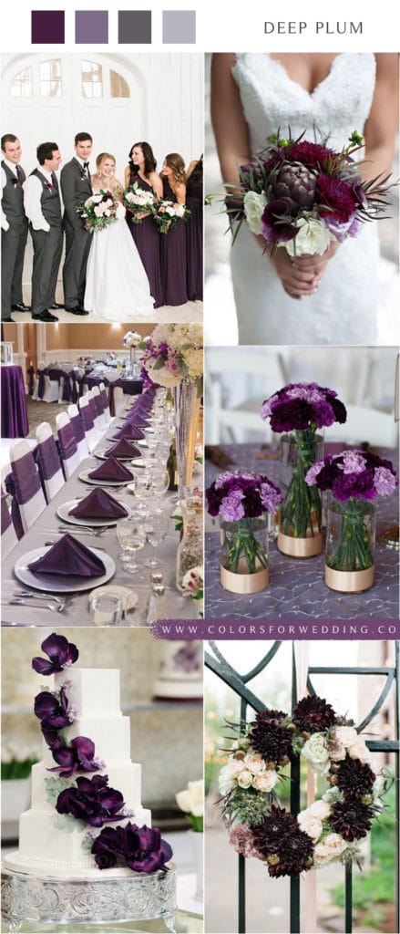 25+ Deep Purple Plum Wedding Color Ideas 2024