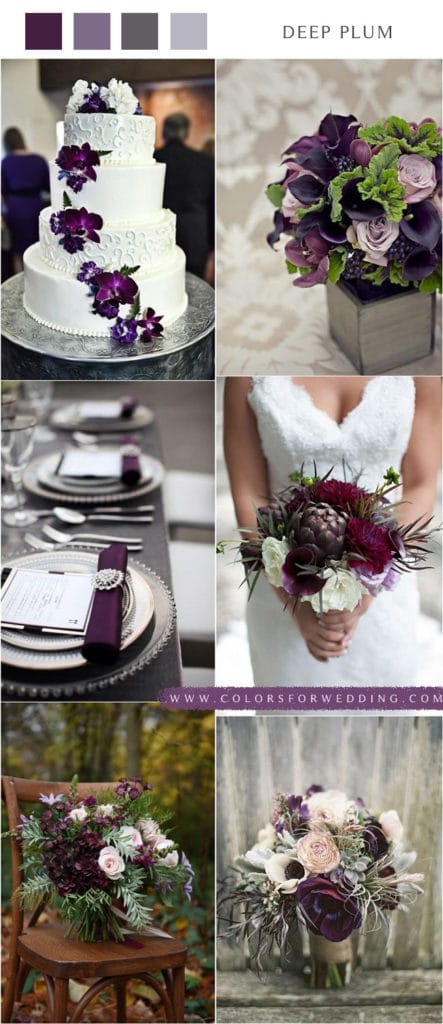 25+ Deep Purple Plum Wedding Color Ideas 2024