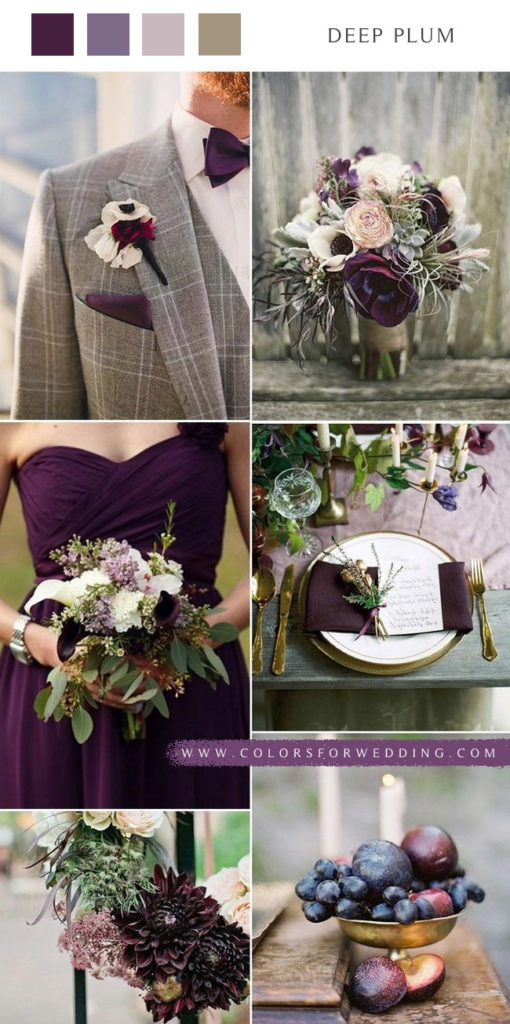 25+ Deep Purple Plum Wedding Color Ideas 2024