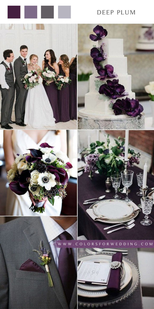 25+ Deep Purple Plum Wedding Color Ideas 2024