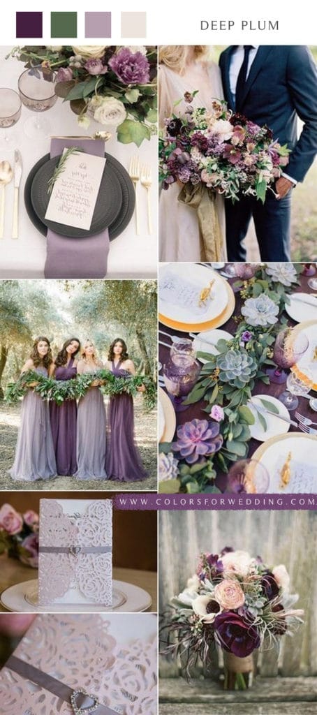 25+ Deep Purple Plum Wedding Color Ideas 2024