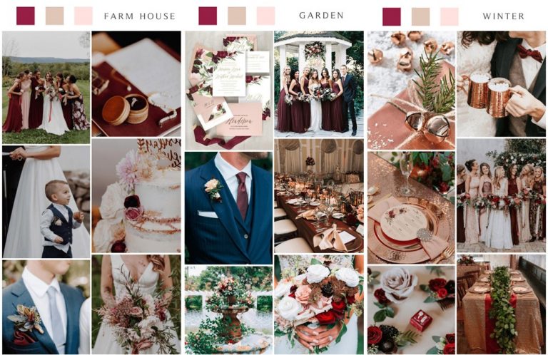 Top Rose Gold And Burgundy Wedding Color Ideas