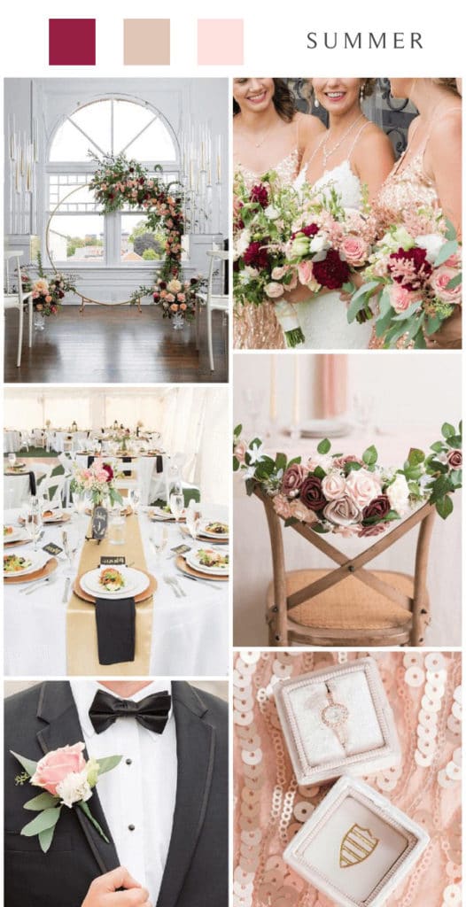 Top 8 Rose Gold And Burgundy Wedding Color Ideas 2024 4616