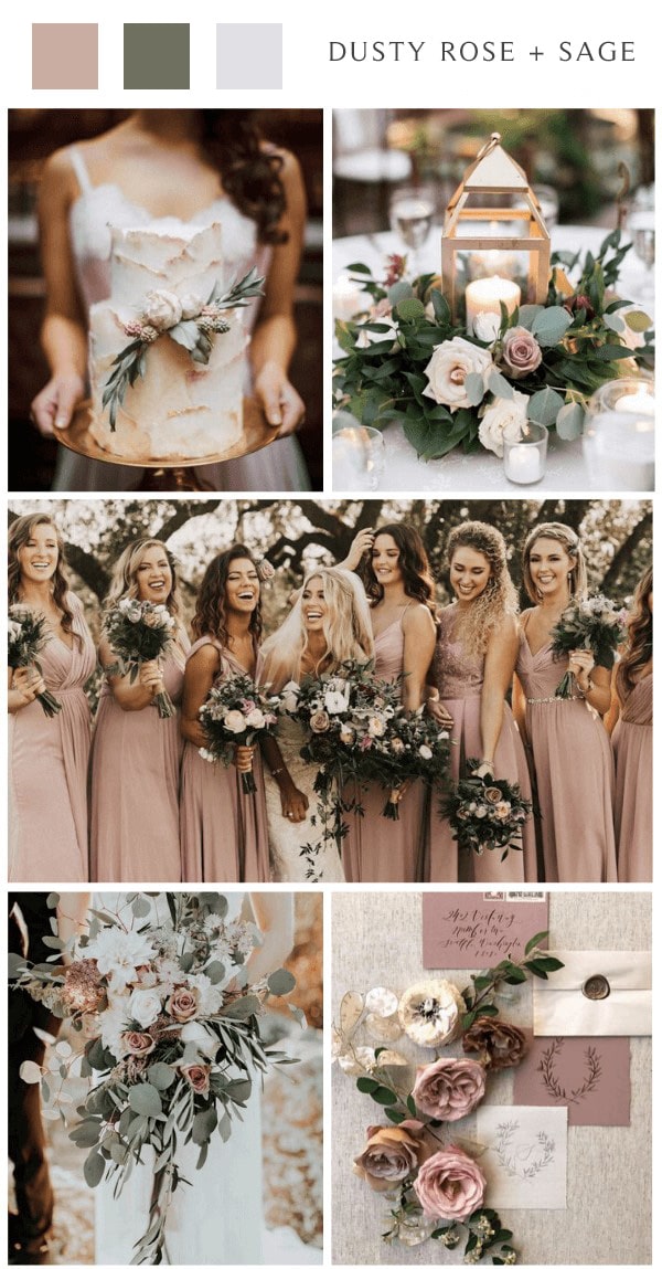 20 Dusty Rose And Sage Green Wedding Colors & Ideas 2023