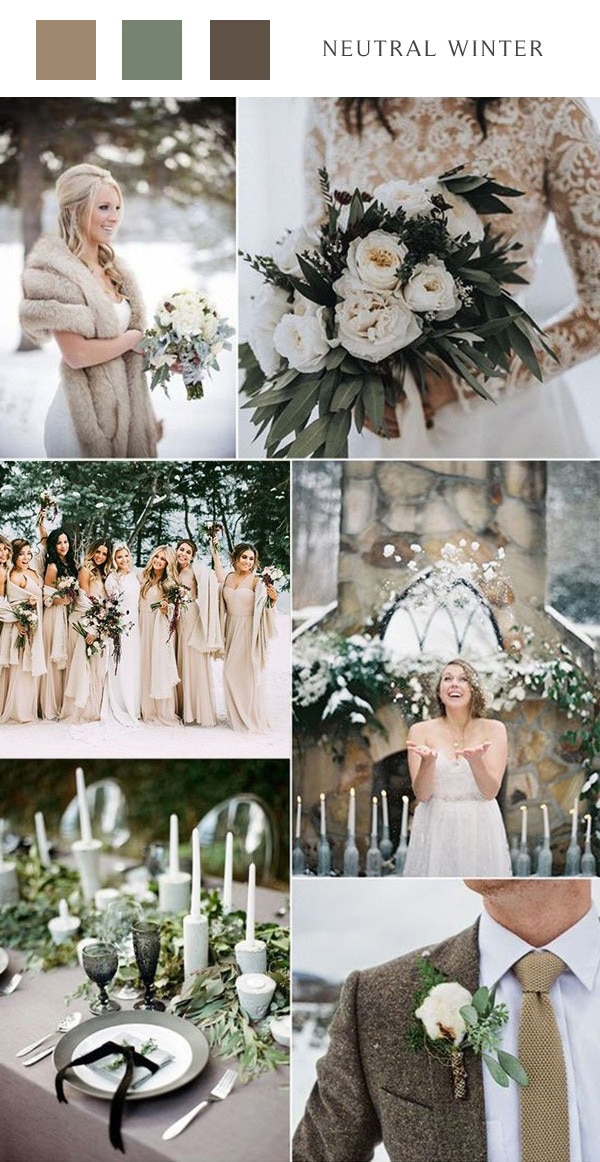 10 Best Winter Wedding Color Palettes For 2020 And 2021 Images and