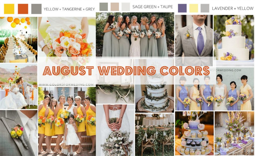 Best 18 Summer August Wedding Colors & Ideas 2024