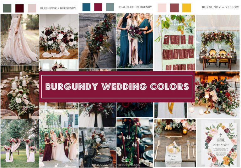 8 Popular Burgundy Fall Wedding Colors Combos 2024   Burgundy Fall Wedding Colors 768x537 