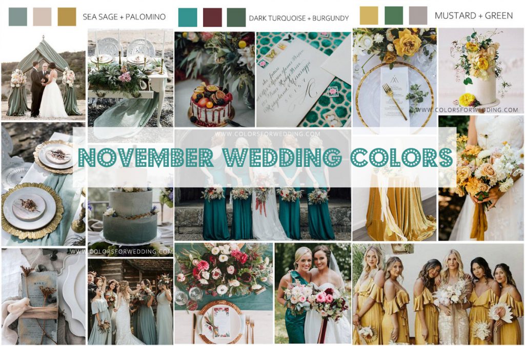 ️ Top 10 November Wedding Colors 2023 /2024 Colors for Wedding