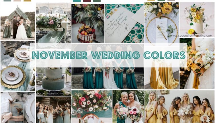 fall november wedding colors