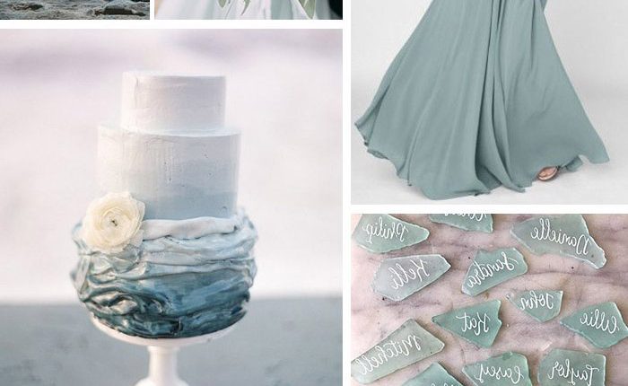 deep sea color beach wedding color ideas