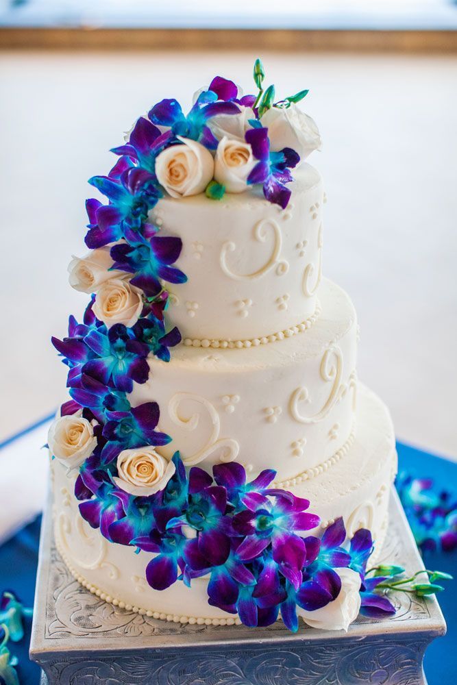 royal blue and purple wedding theme