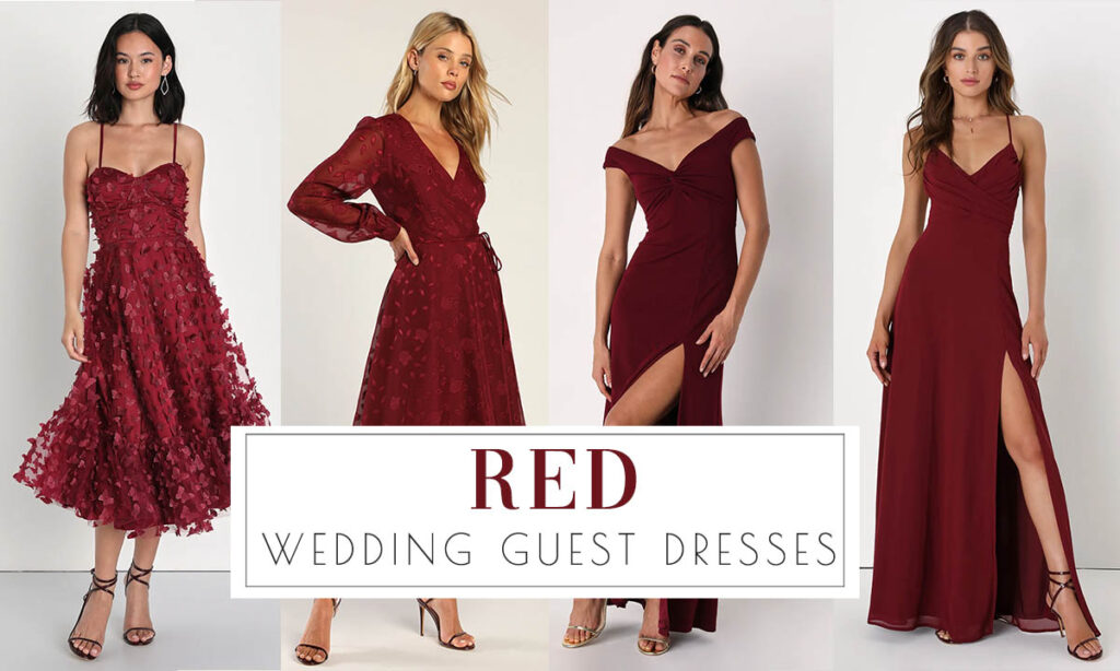 ️ 20 Red Wedding Guest Dress Styles for 2024