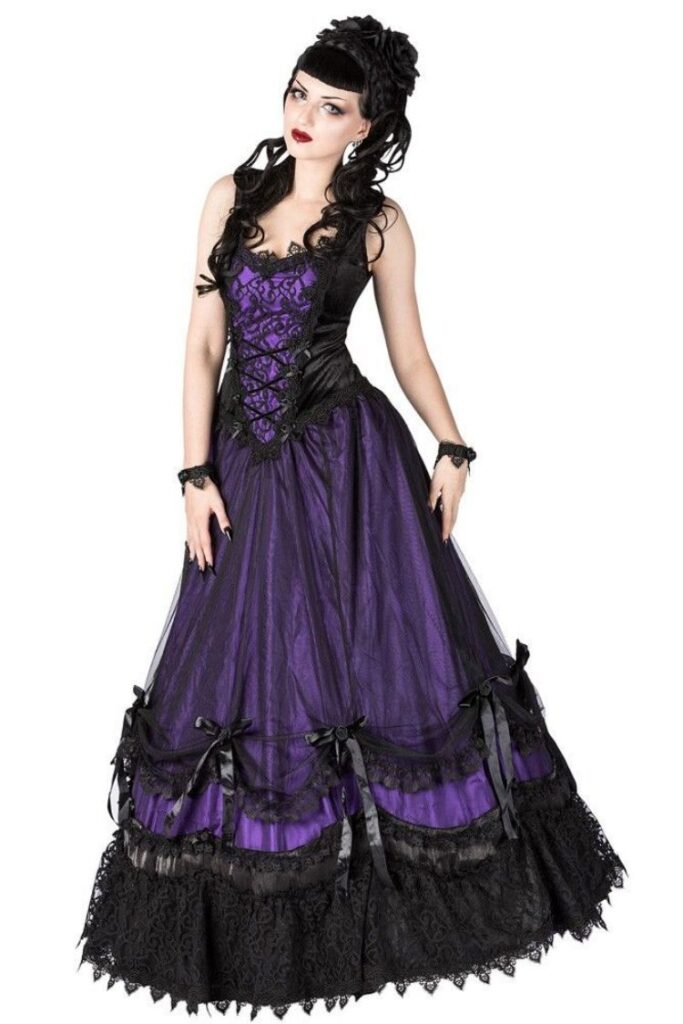 ️ 20 Black and Purple Wedding Dresses Ideas